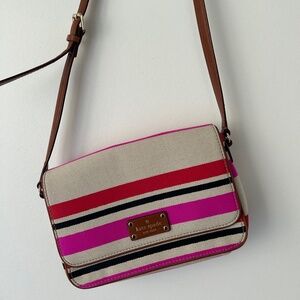 Kate Spade Finn Oak Island Stripe Canvas Cross Body